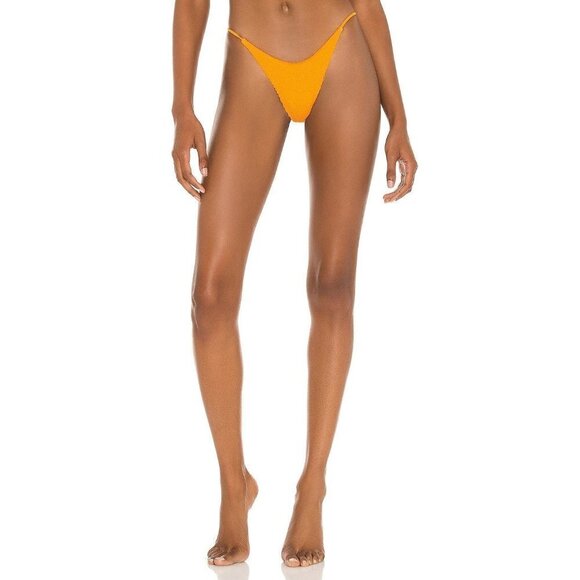 It's Now Cool The String Side Pant Bikini Bottom Crinkle Tangerine Womens Size M - Picture 1 of 11